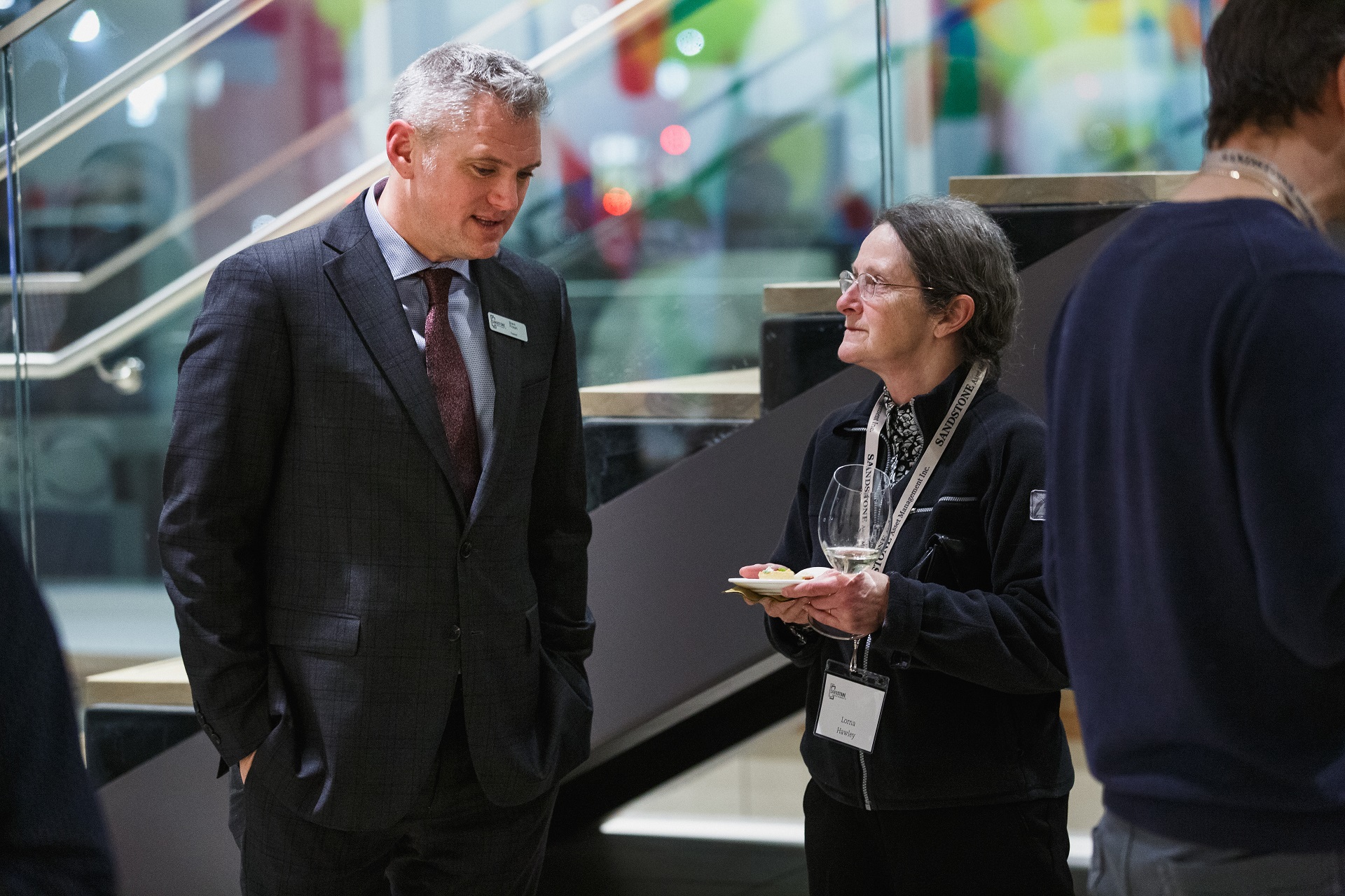 President, Brent Pickerl talks with guests at OUTLOOK 2019